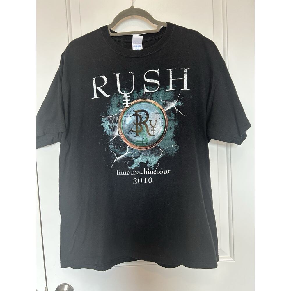 Rush Time Machine Tour 2010 Black T-Shirt Double Sided Short SleeveSize L